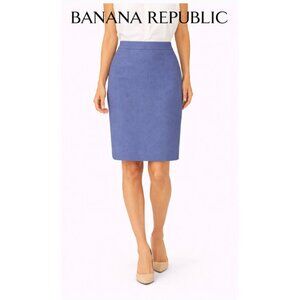 NWT BANANA REPUBLIC High Waisted Skirt in Blue - 4